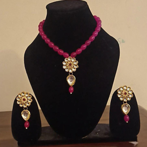 Handmade Designer Beads Necklace Single Line for Woman & Girls